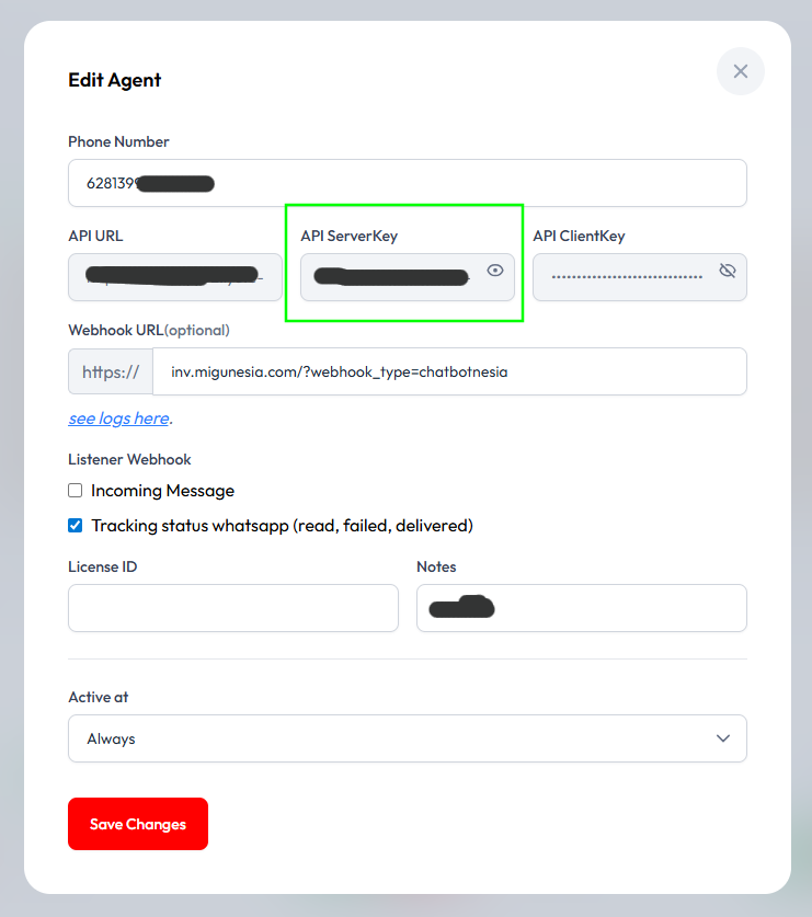 Ambil API Key