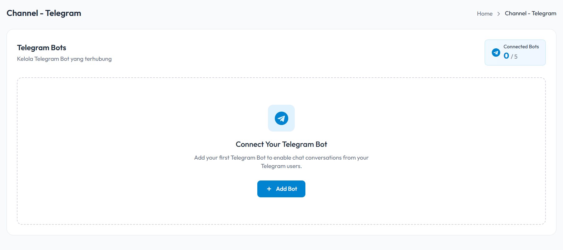 Klik Add Bot