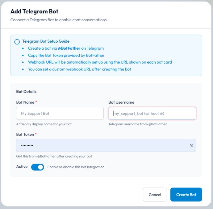 Form Add Telegram Bot