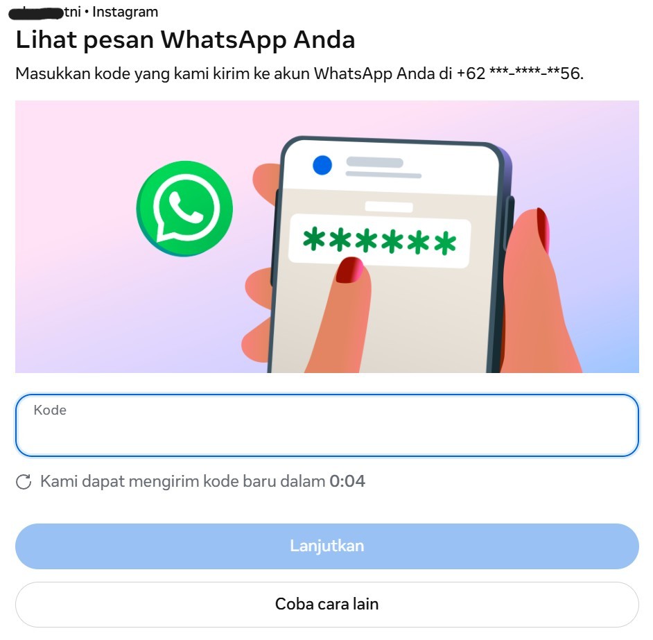 Masukkan kode verifikasi