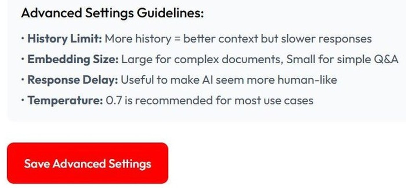 Save Advanced Settings