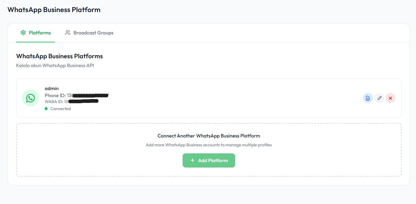 WhatsApp Business berhasil ditambahkan